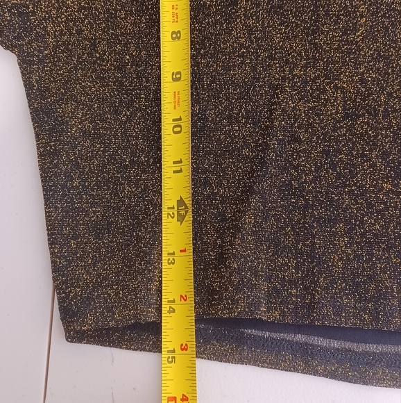 Revolve Lovers and Friends Riya in Black & Gold Sheer Sparkly Sz Small Top - Picture 9 of 11